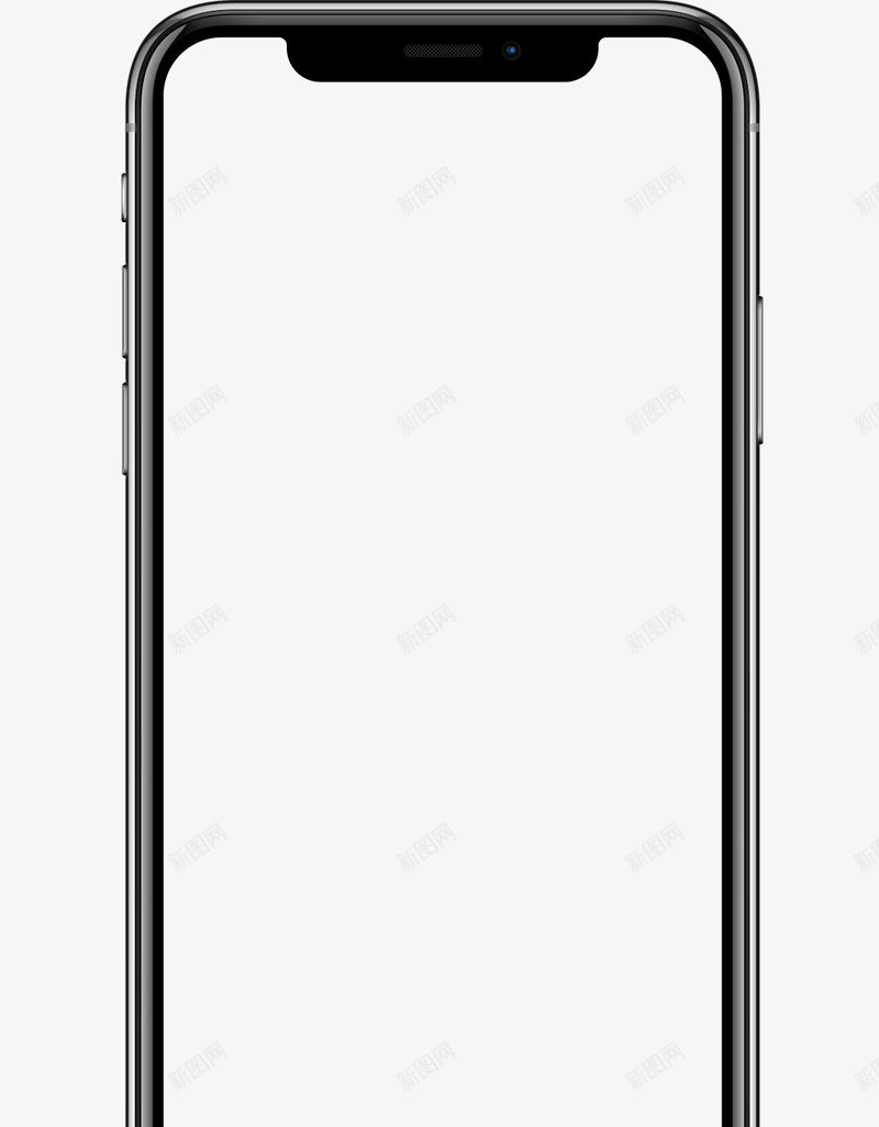 iPhoneX模型png_新图网 https://ixintu.com UI 手机 手机UI原型 手机正反面 新图 样机 模型 黑色