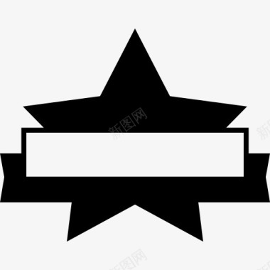 星与旗帜图标图标