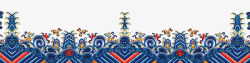 蓝色青花瓷中国元素水墨画册高清图片
