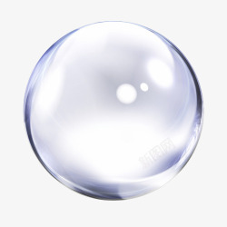 鼠绘流水透明水晶球高清图片