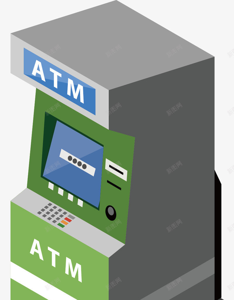 自动取款机矢量图ai免抠素材_新图网 https://ixintu.com 便捷 取钱 存储 机器 科技 货币 银行 矢量图