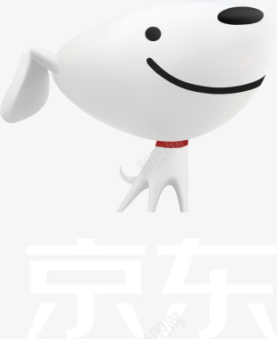 白色光圈京东新版中文白字logo图标图标