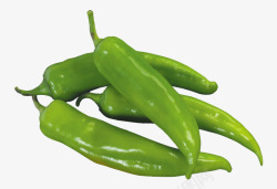 绿色食品免费png四个青椒高清图片