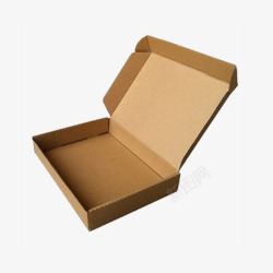 打开的纸盒立体自然长方形素材