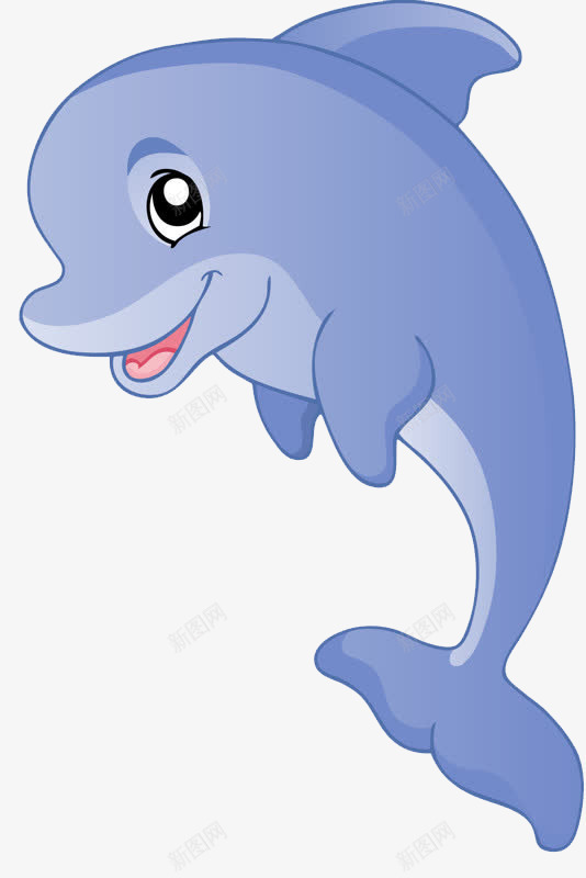海洋可爱小海豚png免抠素材_新图网 https://ixintu.com 动物 小海豚 海豚 蓝色海豚