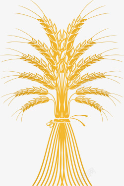 稻田背景金色麦子创意图矢量图图标高清图片