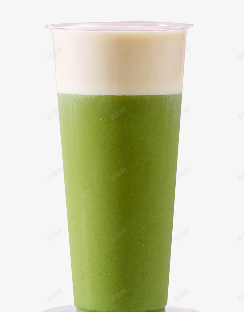 绿茶奶盖产品实物png免抠素材_新图网 https://ixintu.com 产品实物 健康自然 夏日 奶茶 清凉 白色 简单 绿色分层