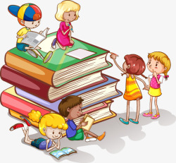 矢量儿童书籍素材儿童人物高清图片