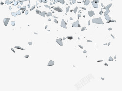 白色喷溅物飞溅的碎石高清图片