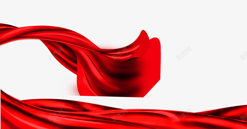 红色绸缎png免抠素材_新图网 https://ixintu.com 丝绸 中国风 红布 红绸 红色 绸缎