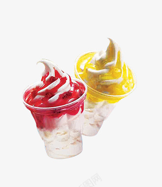 两只圣代冰淇淋png免抠素材_新图网 https://ixintu.com 冰淇淋 圣 圣代 圣代冰淇淋 西餐美食 餐饮美食