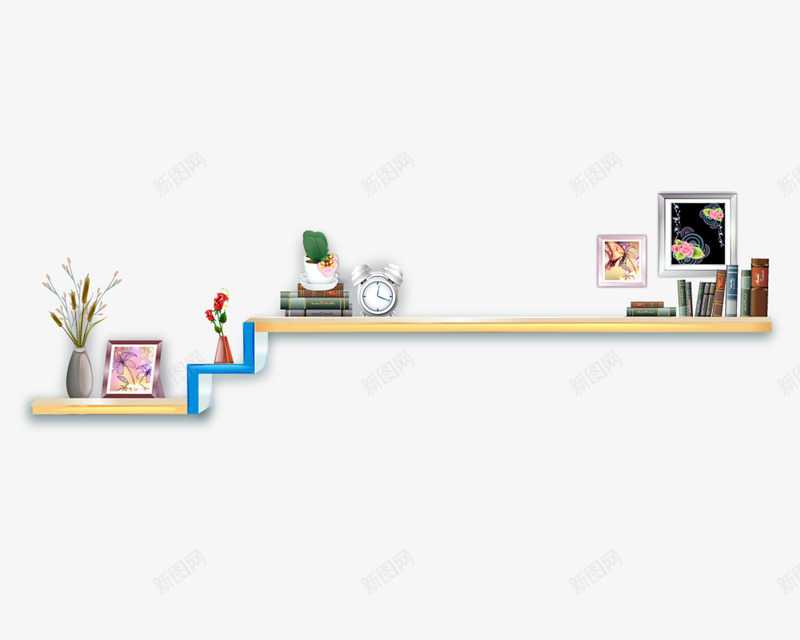家庭装饰图png免抠素材_新图网 https://ixintu.com 书台 家庭 相框 花瓶 装饰图