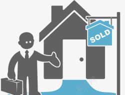 销售房屋菱形图标扁平图标房屋中介卖房子高清图片