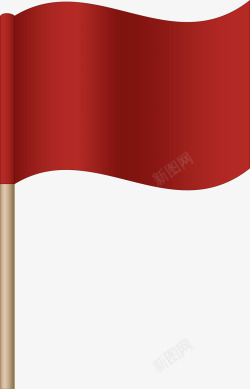旗子免扣PNG图飘曳的红色小旗子图图标高清图片