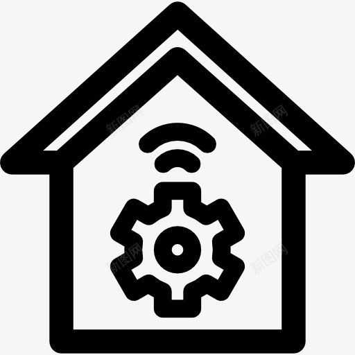 智能家居图标png_新图网 https://ixintu.com 建筑 房地产 房子 智能家居 电池 设置 调整