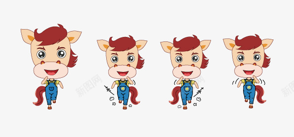 奔跑的马png免抠素材_新图网 https://ixintu.com PNG 动物 卡通 马