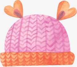 婴儿帽子创意水彩帽子装饰插画高清图片
