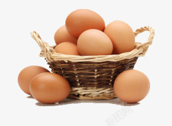 鸡蛋篮子一蓝子的鸡蛋高清图片