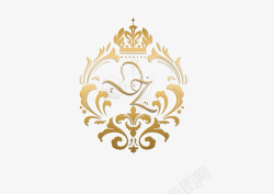 金色婚礼欧式复古logo图标高清图片