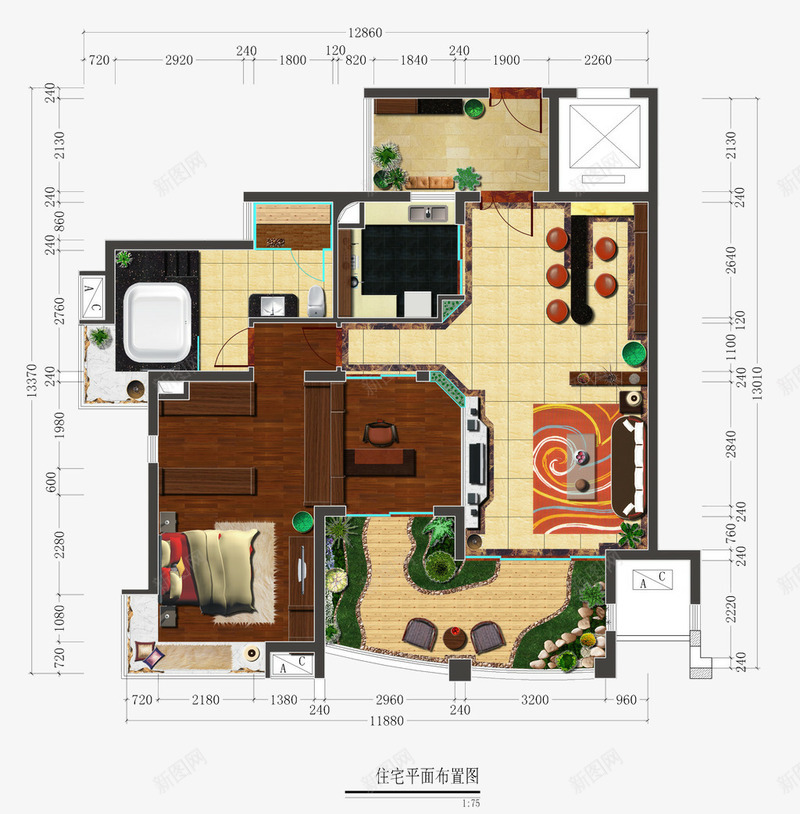 上色室内平面图png免抠素材_新图网 https://ixintu.com 上色室内平面图 室内平面图 室内设计平面图 房屋平面图 房屋平面设计图 房屋设计图