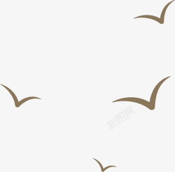 海鸥免抠图片飞鸟剪影矢量图高清图片