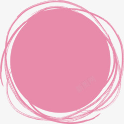 粉红框粉色水墨笔刷标题框高清图片