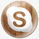 木质网络公司标志图标skype图标
