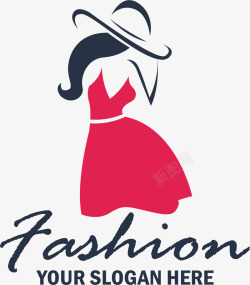 女性服装导购员时尚服装logo图标高清图片