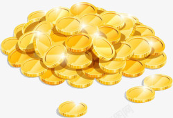 硬币钱黄金金币高清图片