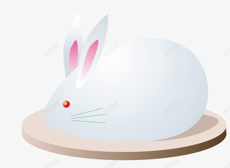 卡通扁平化白色的兔子矢量图ai免抠素材_新图网 https://ixintu.com 兔子 嫦娥 扁平化 玉兔精 矢量兔子 西游记 矢量图