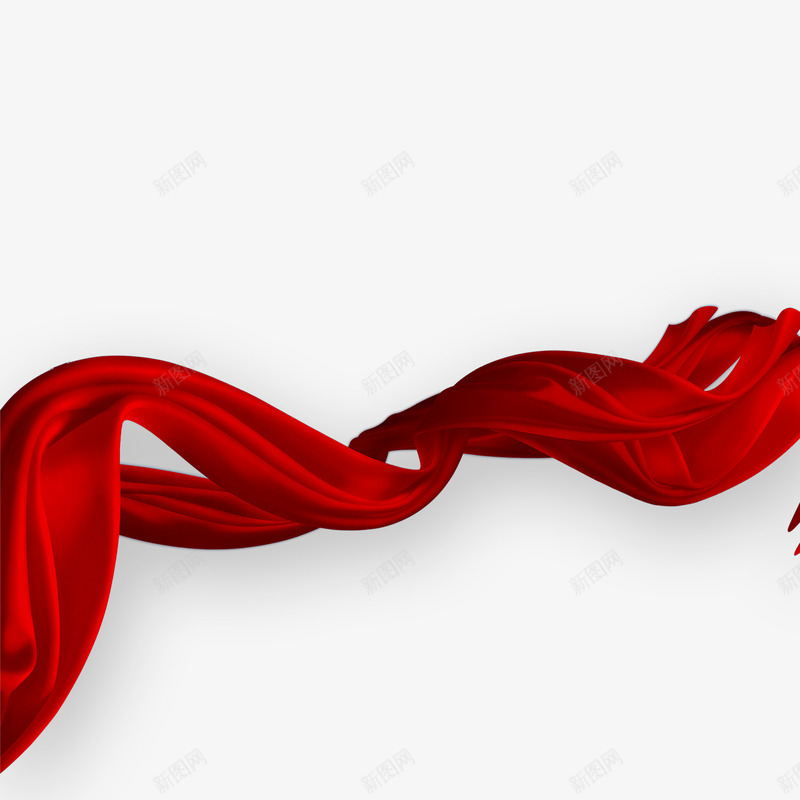 红色绸子png免抠素材_新图网 https://ixintu.com 传统 光泽 扁平化 红色 纹理 绸子 质感 阴影