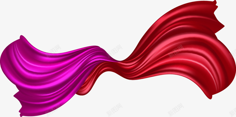 彩色丝绸png免抠素材_新图网 https://ixintu.com 丝绸 红紫 绸子 绸子免抠 节日装饰图案