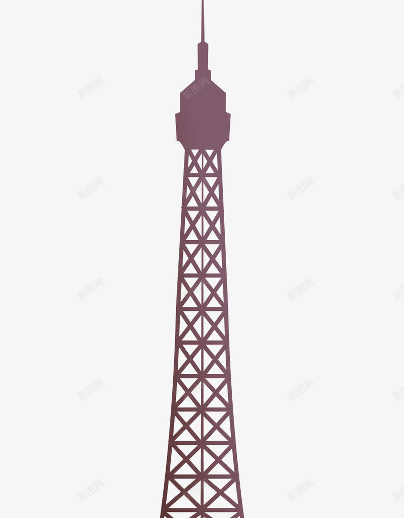 艾菲尔铁塔png免抠素材_新图网 https://ixintu.com 世界著名建筑 剪影 铁塔