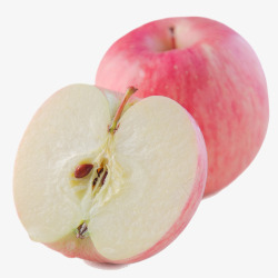 半块苹果陕西精品红富士高清图片