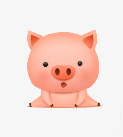 粉色小猪素材体操小猪高清图片
