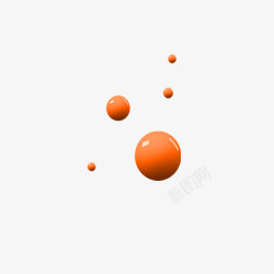 在空中的球漂浮的橙色球体高清图片