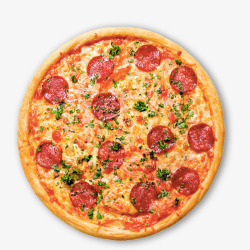 披萨快餐香肠披萨高清图片