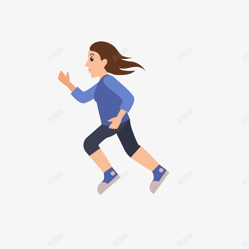 奔跑健身的女性卡通人物矢量图ai免抠素材_新图网 https://ixintu.com 健身 卡通人物 奔跑健身 女性 女性人物 蓝色 矢量图