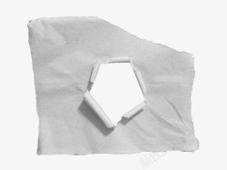 白色软纸白色窟窿撕裂纸张高清图片