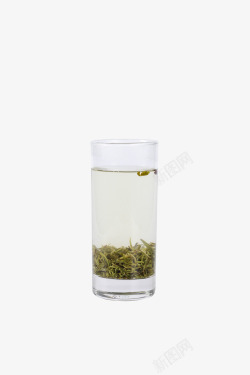 碧螺春玻璃杯清透茶叶茶汤素材