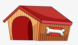 木质小屋卡通红色房子高清图片