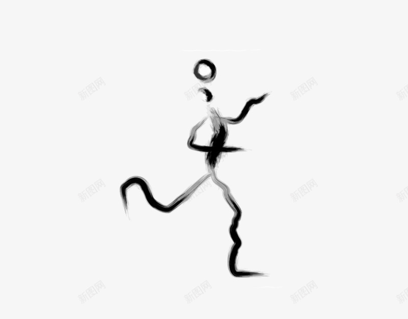 喷跑的人物png免抠素材_新图网 https://ixintu.com PNG图形 PNG装饰 人物 奔跑 手绘 装饰