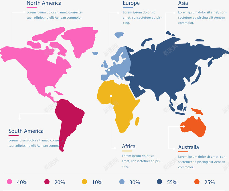 地图分布情况图png免抠素材_新图网 https://ixintu.com 世界地图 分布图 国际化 国际局势 彩色地图 矢量素材