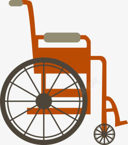 卡通手绘医疗轮椅素材