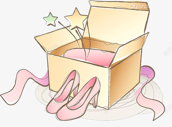 卡通鞋盒png免抠素材_新图网 https://ixintu.com PNG图形 PNG装饰 卡通 手绘鞋盒 盒子 装饰 鞋子
