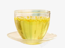 黄色茶汤泡好的天然桂花茶素材