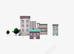 楼房小区素材