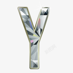 钻石V钻石英文字母Y高清图片