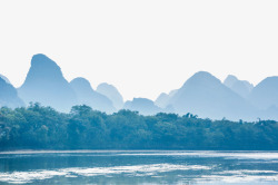 山水彩墨中国大好山河美景图高清图片
