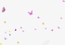 菊花漂浮纹理手绘粉色漂浮蝴蝶纹理高清图片